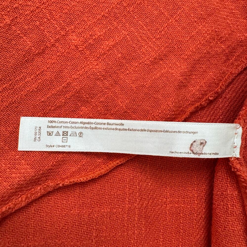FREE PEOPLE Orange More Than Gauze Cotton Tie-Back Halter Mini Dress Size Large - Picture 7 of 13